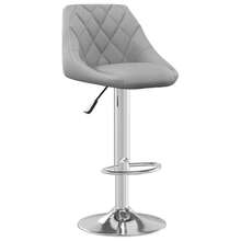 vidaXL Barhocker Hellgrau Samt - Grigio - Visualizzare 2