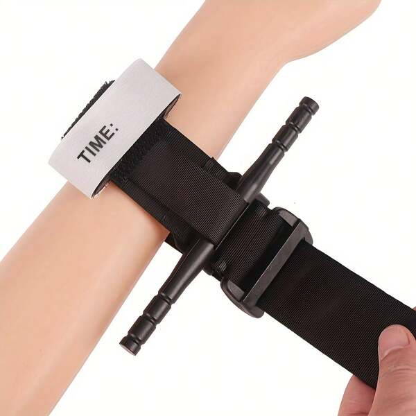 1pc 65cm/75cm/95cm Outdoor Rescue Emergency Tourniquet With Twist Closure, One-Handed Operation, Alloy Buckle