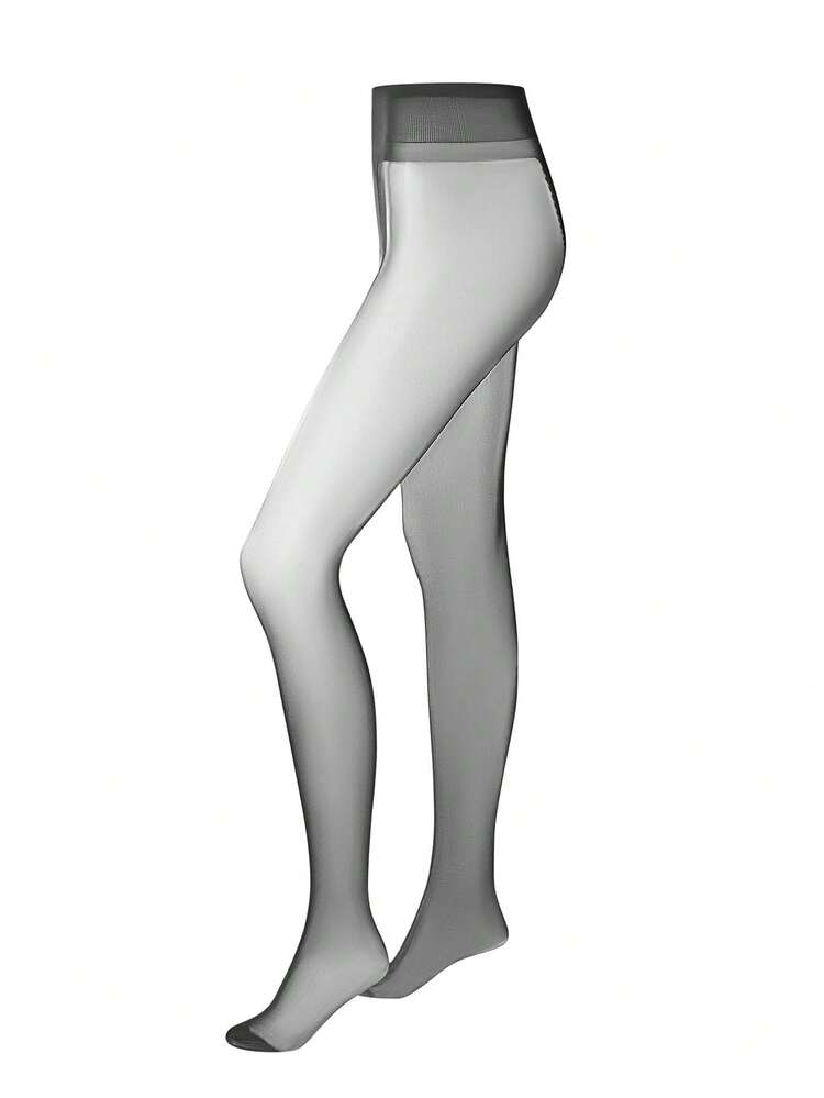 LUVLETTE 2入組女式20D黑色性感連褲襪，時尚簡約的絲襪 - 黑色 - 查看 10