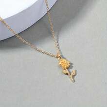 1 Piece Women's Fashion Pendant Necklace Fashionable Simple Three-Dimensional Flower Necklace For Daily Wear - Groin - View 6