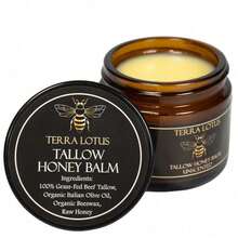 Organic Grass-Fed Beef Tallow Balm With Raw Honey - Moisturizing Cream For Soft, Smooth Skin - Handmade  Moisturizer - 黑色 - 查看 1