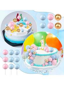 150 chiếc - Bóng bay trang trí bánh, bóng xốp trang trí bánh, bóng ngọc trai giả, tăm xiên bánh tự làm, phụ kiện làm bánh, trang trí cỏ Bohemian, tăm xiên bánh, sinh nhật, đám cưới, tiệc mừng em bé, đồ dùng tiệc theo chủ đề Bohemian, thích hợp cho tiệc mừng em bé, đám cưới, lễ kỷ niệm, tiệc sinh nhật (xanh nhạt, vàng, hồng nhạt) - Nhiều màu - Xem 7