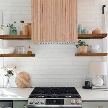 Senmeo Rustic 4pc Floating Shelves (Natural Wood Finish), Handcrafted + Invisible Brackets For Home - Black - View 6