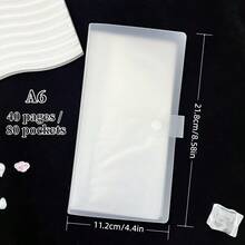 1pc A6 Minimalist Semi-Transparent Card Album, Sticker Storage Album, Planner Material Collection Album, PP Material, KPOP Photo Card Storage, Large Capacity Card Album, A6 Side-Loading Card Album, Suitable For Postcards, Photos, Cards, Stickers, Bills, Notes, Back To School Supplies, Office Document And Receipt Storage - Clear - View 7