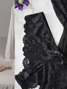 SOFUSEN 女士性感内衣套装，网纱面料性感吊带睡裙，适合居家、酒店、情人节等场合，性感睡裙，性感内衣