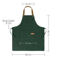 3 Pack Chef Apron Waterproof Adjustable With 2 Pockets For Men Women, Apron For CooFKing BaFKing Restaurant{Inchcolor_nameinch:InchGreenx1inch} - Greenx1 - Xem 3