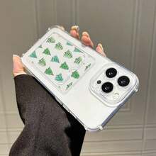 Compatible con phone 16 Pro y 2025. Nueva funda con tarjetero de diseño moderno, resistente a golpes y con patrón de árbol. También compatible con phone 15, 14, 13, 12, 11 Pro, XS, XR, 8 y KH1. La ranura trasera para tarjetas permite guardar tarjetas bancarias, de identificación, etc. - transparente - Ver 5