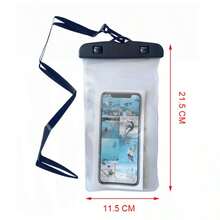 Waterproof Mobile Phone Pouch - [Black] Regular - Clear - View 2