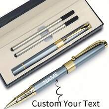 Custom Metal Signature Pen - Customizable With Name Or Logo, Elegant Gift Box Included,Perfect For Office, Birthday,Customized Personalized Wedding Gifts - Multicolor - View 3