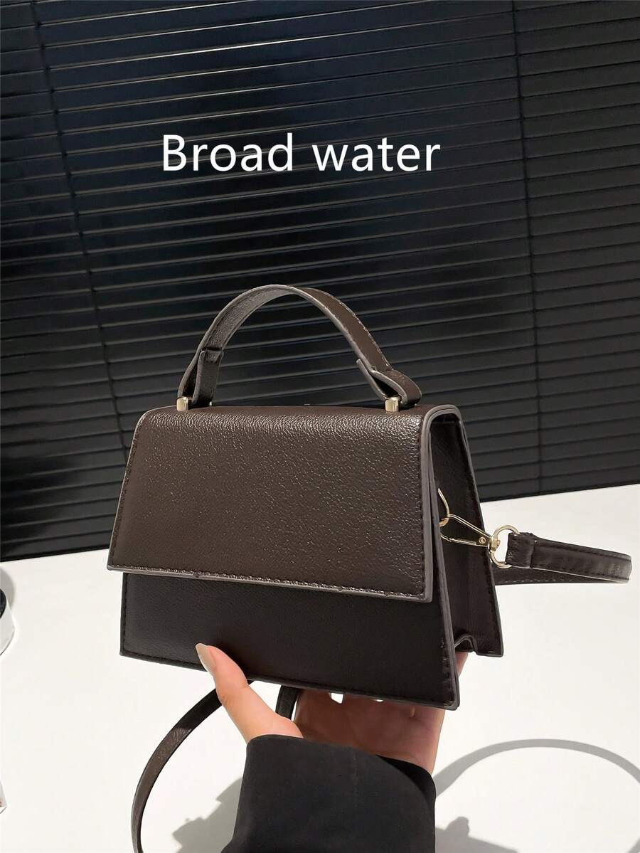 Neue Vintage Damen Handtasche, elegante und modische einfarbige lässige Klappe kleine quadratische Umhängetasche, Schulter Umhängetasche für den Arbeitsweg