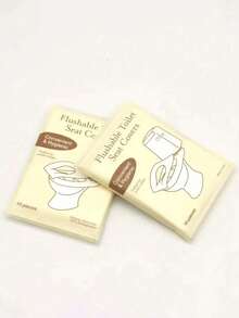 100pcs/Pack Disposable Toilet Seat Covers, Essential Travel Accessory, Water-Soluble Paper Toilet Liners, & Convenient (10pcs/Pack) - Multicolor - View 4