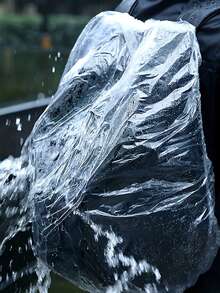 Disposable Multi-Purpose And Dustproof Cover,Outdoor Backpack Rain Cover, Dual Shoulder Dustproof Cover, Backpack Rain Cover, Suitable For Outdoor Travel, Electronic Protective Cover, Suitable For Bicycle Basket, Microwave, Rice Pot, Household Kitchen Accessories, Office And Hom,Moving Supplies, Emergency Preparedness Supplies, Camping Gear And Equipment, Holiday Essential Items For Abroad - Multicolor - View 2