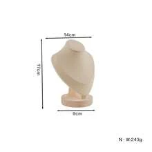 1 Stylish Solid Wood Diagonal Display Stand - Fabric Bracket For Collarbone Chain Jewelry - Window Jewelry Array Display Prop For Decoration