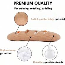 TFKI Interactive Squeak Dog Toy Dog Enrichment Puzzle Toys Stress Release Game For Boredom Snuffle Activity Foraging Instinct Training Of Dogs - 法國麵包 - 查看 3