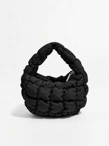 2025 Neue Mode Kleine Nische Design Vielseitige Rautenmuster Dopamin Stil Multi-Farben Optional Süß Schick Pastoraler Koreanischer Stil Herbst/Winter Mini Handtasche, Shopper, Wolken Tasche, Plissee Tasche - Verschiedenfarbig - Übersicht 12