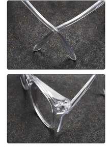 1pc Premium Ultra-Clear Fashion Glasses - Ergonomic Windproof & Blue Light Filtering Eyewear, Luxury Eye Protection For Daily, Outdoor & Digital Screen Use - White - View 8