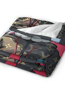 Kawss Kawaii Kaw Blanket Premium Anime Throw Blanket - Ultra Soft Flannel, Cartoon Print, Ideal Gift For Fans For Christmas & Birthday, For Sofa, Bed, Camping & Travel - Black - View 5