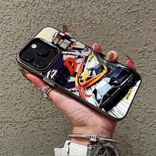 Funda de teléfono para anime JDM Drift Racing, compatible con modelos de 16, 15, 14, 13, 12, 11 Pro, X, XR, XS, 8 y Plus, con una funda trasera mate anti-caída.17  17promax - Negro - Ver 4