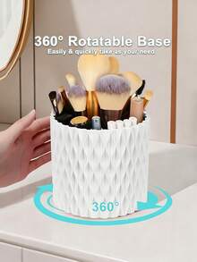 1/Pc Plastic Makeup Box, Modern Geometric Design Case For Home,For Holiday Beach, Bathroom Collection, Bedroom Collection, Large Capacity