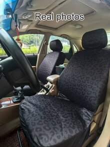 Leopard Print Car Seat Covers - Front And Rear Seat Protectors Fit For Most Sedans, SUVs, Trucks - Leopard Print - View 5