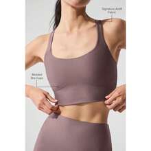 Alo Yoga Airlift Sleek Bra Tank - Mushroom |  | Pilates Set - 菇 - 查看 2