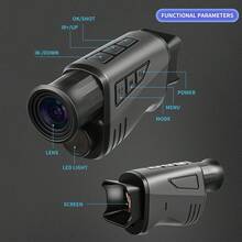KLZO-ABS Night Vision Monocular  - 10x 40mm IR Night Vision, 16x Digital Zoom, 1.54-Inch HD Display, Ideal For Hunting, Camping, Wildlife Observation, Security Monitoring, Adventure Photography | Stylish Monocular Design | Portable Night Vision With 32GB Card And USB-C Charging - LY001 - 查看 2