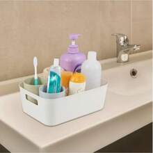 10件套多功能收纳盒套装 – 耐用塑料整理盒,适用于办公用品、化妆品、零食和小物件,是厨房、浴室和宿舍收纳的理想之选 – 节省空间的家居收纳方案,也是理想的圣诞礼物 - 彩色 - 查看 6