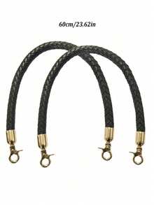 2条编织仿皮表带，配金色弹簧扣，可DIY手提包链条表带、腕带、礼盒装饰表带、便携钱包表带、编织工艺手提包手柄替换件、DIY手提包制作、送给爱人、亲戚、朋友、同学、同事、老师的礼物 - 彩色 - 查看 19