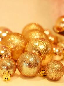 44PCS Christmas Ball,Flocking Christmas Tree Ball Ornaments, Christmas Decorations,6/24PCS, Christmas Tree Decorations, Family Holiday Party Decorations,Christmas Hanging Ornaments For Home,Xmas Decor,Holiday Wedding,Christmas Gift,Christmas,Christmas Decrations,Christmas Gifts,Gifts For Women - Multicolor - View 6