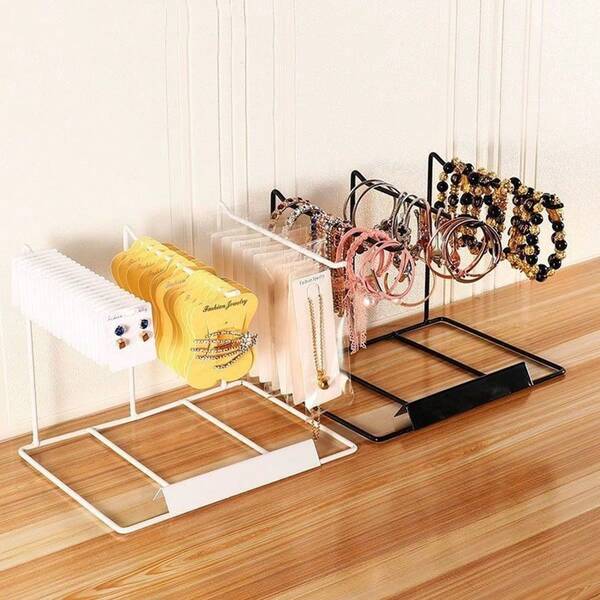 1pc Elegant Iron Jewelry Display Stand - Wall-Mounted Organizer For Necklaces, Earrings & Bracelets Jewelry Organizer Storage Pendants For Jewelry Making