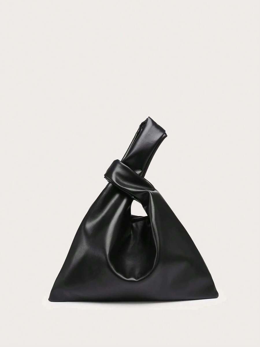 Vintage Taschen, Damen Handtaschen, Neuheiten Tasche, Weihnachtstaschen, Geschenke für Frauen, elegante Damen Geldbörse, Herbst & Winter, geknotete Handgelenktasche, Dreieck Tasche, Weste Rucksack, Damen Shopper, geeignet für den täglichen Gebrauch, Einkaufen, Ausflüge - Schwarz - Übersicht 1
