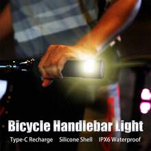 Bicycle Handle Grip Lights, Silicone Touch Switch Rechargeable Mountain Bike Handlebar Accessories