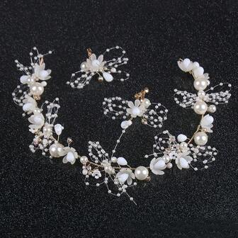 1 Set Handmade Bridal Accessories, Wedding Headband, Headpiece, Crown Decor