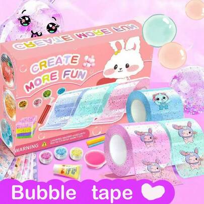 Nano Bubble Tape Toy, Nano Glue Squeeze Toy Blow Bubbles, Multipurpose Nano Bubble Tape Adhesive, DIY Nano Double-Sided Tape Gift Set, Best Gift For Kids Back To School, Holidays, Rewards