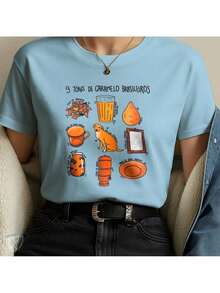 Creative Printed T-Shirt | Brazilian Culture With Exclusive Artwork | Various Colors Available - 淺藍色 - 查看 2