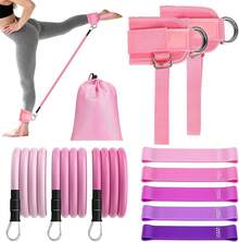 2PCS Grilletes para Tobillo Gym Mujer con Soporte para Talón, Correas de Tobillo de Fitness Ajustabl, Bandas de Tobillo para Entrenamiento para Ejercicios de Piernas, Glúteos para Hombres y Mujeres - Mezclado - Ver 10