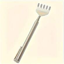1/2 piezas Rascador de espalda extensible, rascador de mano curvado de acero inoxidable, adecuado para picazón en la espalda y las piernas - Unitalla - Ver 6