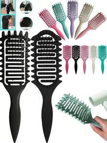 Curl Defining Brush For Wet Hair – Detangling And Styling Comb For Curly Or Straight Hair, Suitable For Men And Women To Shape And Define Curls Or Smooth Straight Hair, Reduce Hair Pulling And Curl Separation, Ideal For Wet Natural Hair, Not Recommended For Dry Wigs, Hair Brush And Comb Tool For Daily Styling, Salon Use And Travel Essentials,Travel Essentials,Travel Essential,Hairstyle,Hairdressing,Hair Brush,Slick Back Brush,Styling Brush,Curly Hair Brush,Edge Brush,Hair Comb,Brush Hair,Hair Brush Set,Comb Hair,Comb For Curls,Detangling Brush,Hair Brush For Women,Hair,Travel,Hair Products,Hair Tools,Hair Stuff,Barber,Barber Accessories,Barbershop,Hairdressing Equipment - Multicolor - View 3
