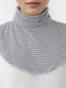 1pc Women Solid Color High Neck Detachable Turtleneck Collar, Fashion Versatile Warm Accessory, Suitable For Casual Wear In Autumn/Winter