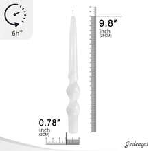 Spooky White Candle Sticks Tapered Candles,10 Inches Long Twisted Candlesticks Spiral Taper Candle Dinner Twirl Candles For Home Dinner Halloween Party Decoration,3D-White{Inchcolor_nameinch:InchWhiteinch,Inchsize_nameinch:Inch9INCHinch} - 白色的 - 查看 7
