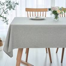 Rectangular Tablecloth Linen Texture Stain Proof Waterproof Wrinkle Free Spillproof Washable Fabric Table Cloth Farmhouse Tablecloths For Dining Room Party Holiday, 60 X 140 Inch,  Grey,26583663 - Xám - Xem 1