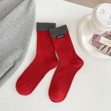 Women Crew Socks - 大紅 - 查看 10