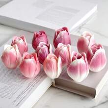 3pcs Tulip 3D Floral Silicone Candle Molds, Handmade Candle, Soap, Resin Clay, Plaster Casting Molds, Bouquet Style Home Decor, Suitable For Birthday, Valentine's Day, Mother's Day, Christmas, Wedding And Other Holidays