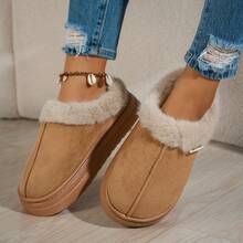 Women Slippers Fashion Anti-Slip Soft Sole Outdoor Indoor Warm Comfort Men Casual Plush Winter Snow Boots - 棕色 - 查看 5