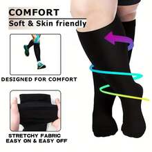 Vớ thể thao nén chống trượt sợi đồng cỡ lớn, unisex, hỗ trợ cao, phù hợp cho chạy bộ, leo núi, đạp xe và các môn thể thao khác, lựa chọn quà tặng tuyệt vời. - màu đen - Xem 7