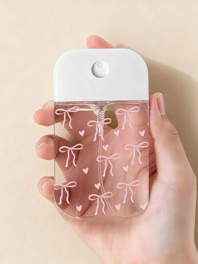 Nuevas botellas de viaje rellenables transparentes con estampado de moño, botellas de spray de perfume, botellas desmaquilladoras, botellas hidratantes, adecuadas para quitaesmalte, tónico y desmaquillador, reutilizables, esencial de viaje, accesorio de viaje perfecto, regalo para vacaciones, regalo de Navidad, regalo de Año Nuevo, regalo para maestros, amigos, seres queridos