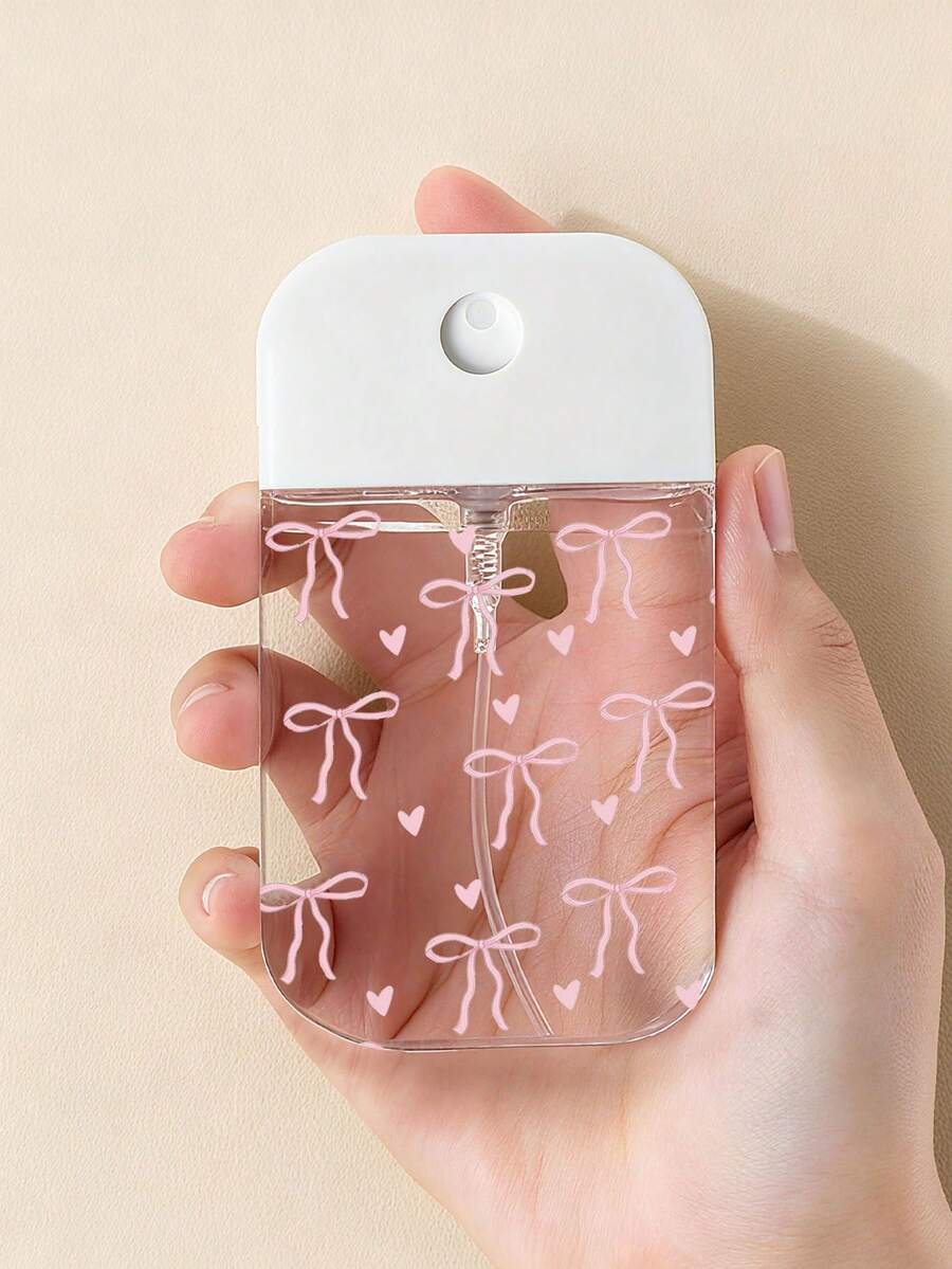 新款领结图案透明PET可重复灌装旅行瓶，香水喷雾瓶，卸妆瓶，保湿瓶，适用于指甲油卸妆液、爽肤水和卸妆液，可重复使用，旅行必备，完美旅行配件，节日礼物，圣诞礼物，新年礼物，送给老师、朋友、爱人的礼物 - 彩色 - 查看 1