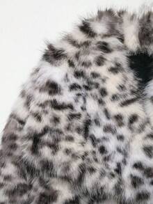 Seelio Autumn/Winter New Women's Fashion European & American Style Animal Print Faux Fur Jacket - Multicolor - View 11