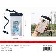 Waterproof Mobile Phone Pouch - [Black] Regular - Clear - View 3