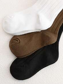 3 Pairs Linen Lace Calf Socks, Children's Sweet Spanish Style Mid-Calf Socks, Dance Socks - Multicolor - View 3